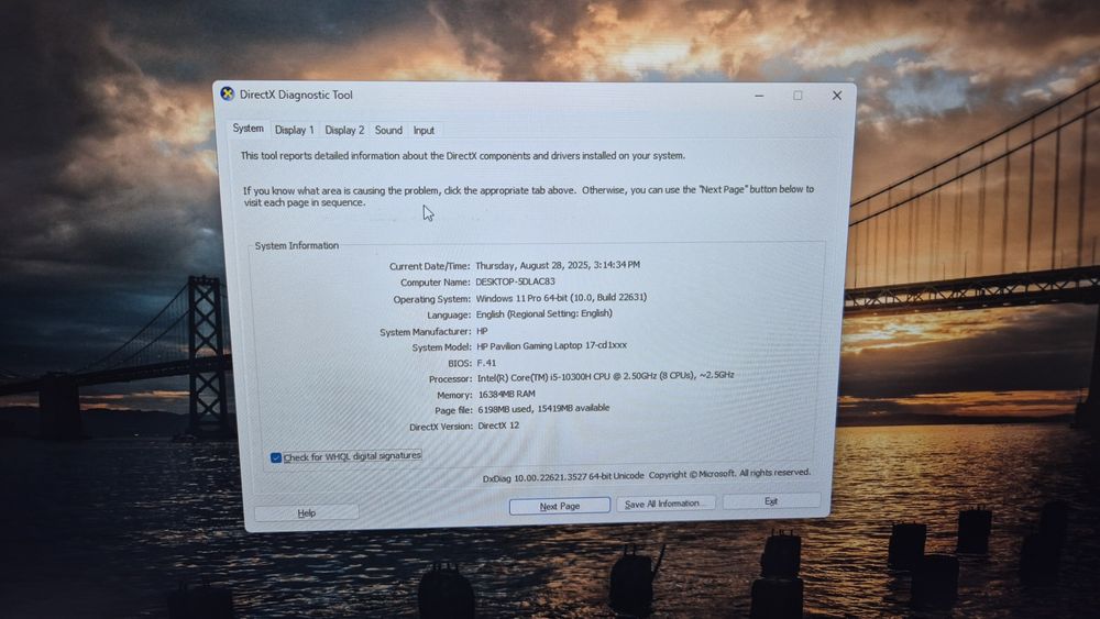Laptop Gaming HP Pavilion 10Th 17" i5 1TB