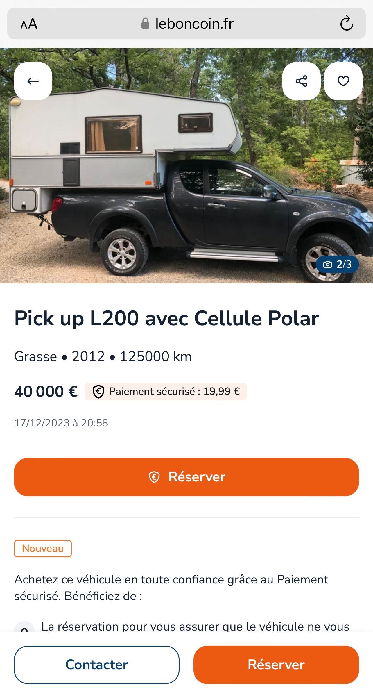 Кемпер Mitsubishi L200 Бартер