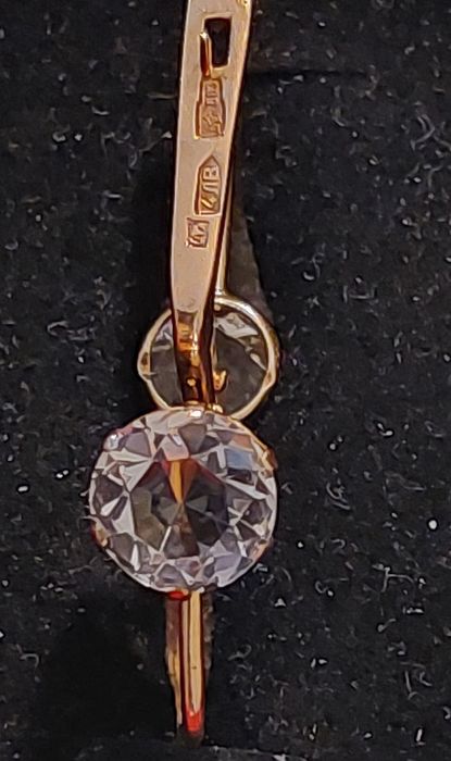 Руски златни обеци антикварни