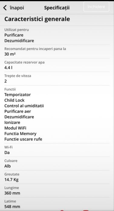 Dezumidificator Alecoair