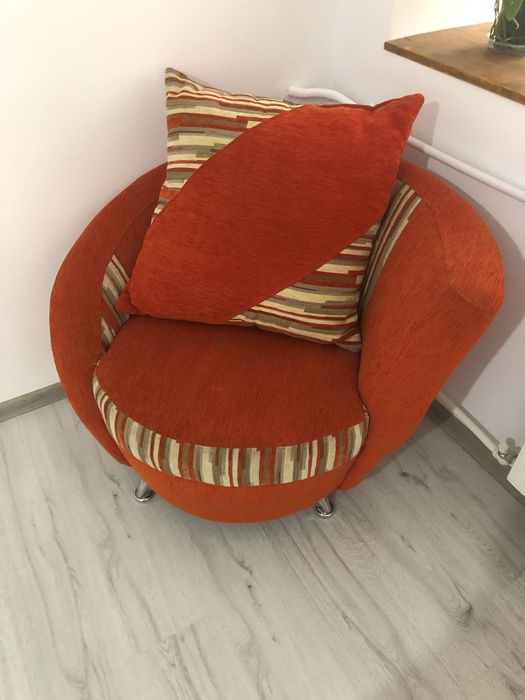 Set 2 fotolii culoare caramizie