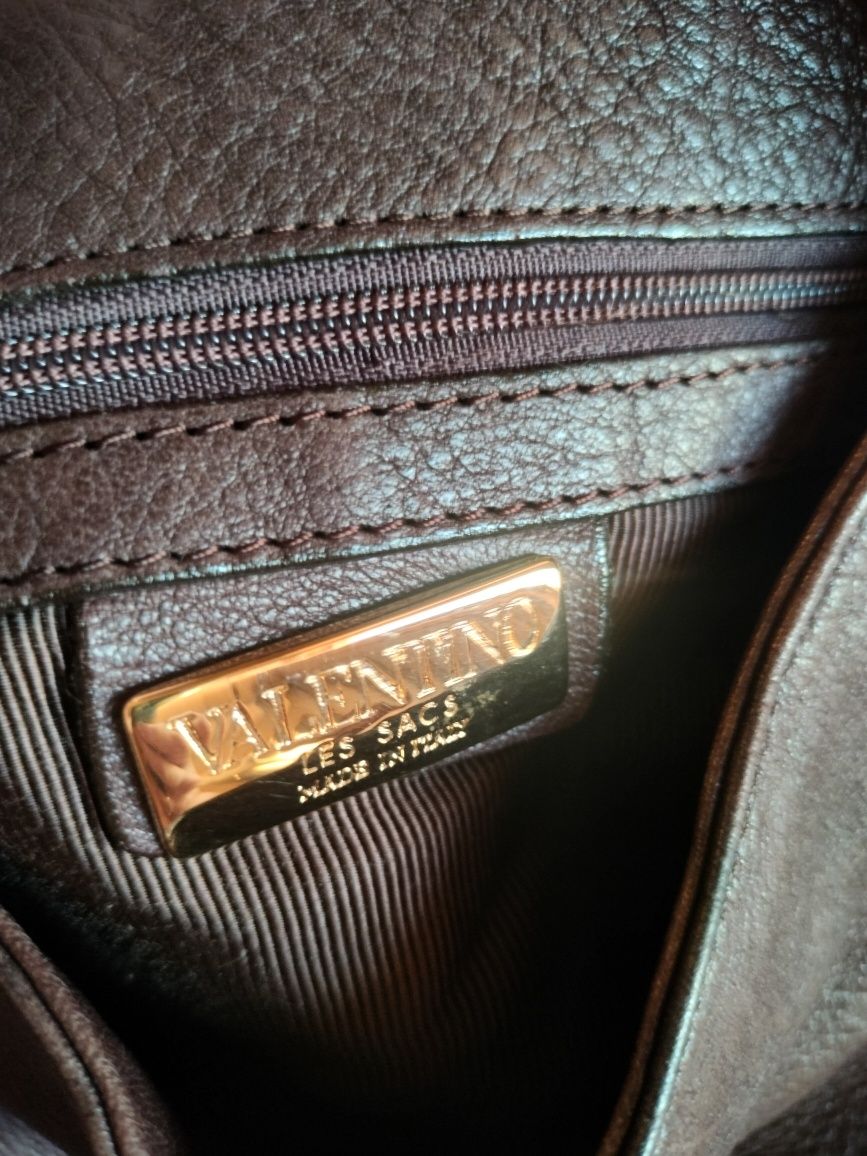 Оригинална VALENTINO Garavani, Les Sacs, кафява, естествена кожа