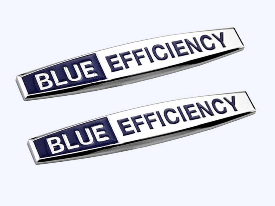 Emblema sigla 3D Metal Mercedes Blue Efficiency