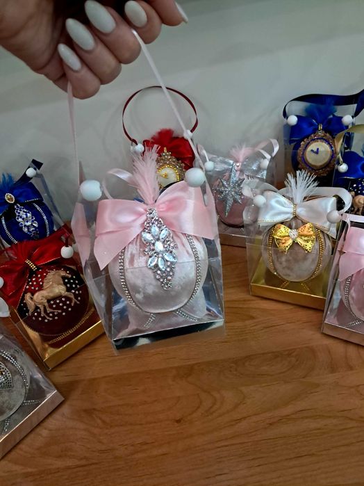 Коледни топки ръчна изработка