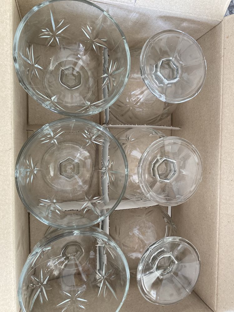 Set 6 cupe sticla inghetata/desert