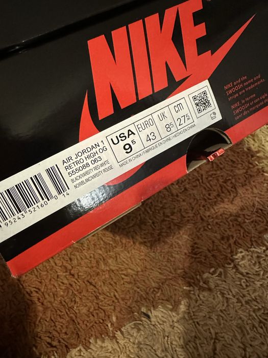 Jordan 1 Bred Patent , Originali , 43