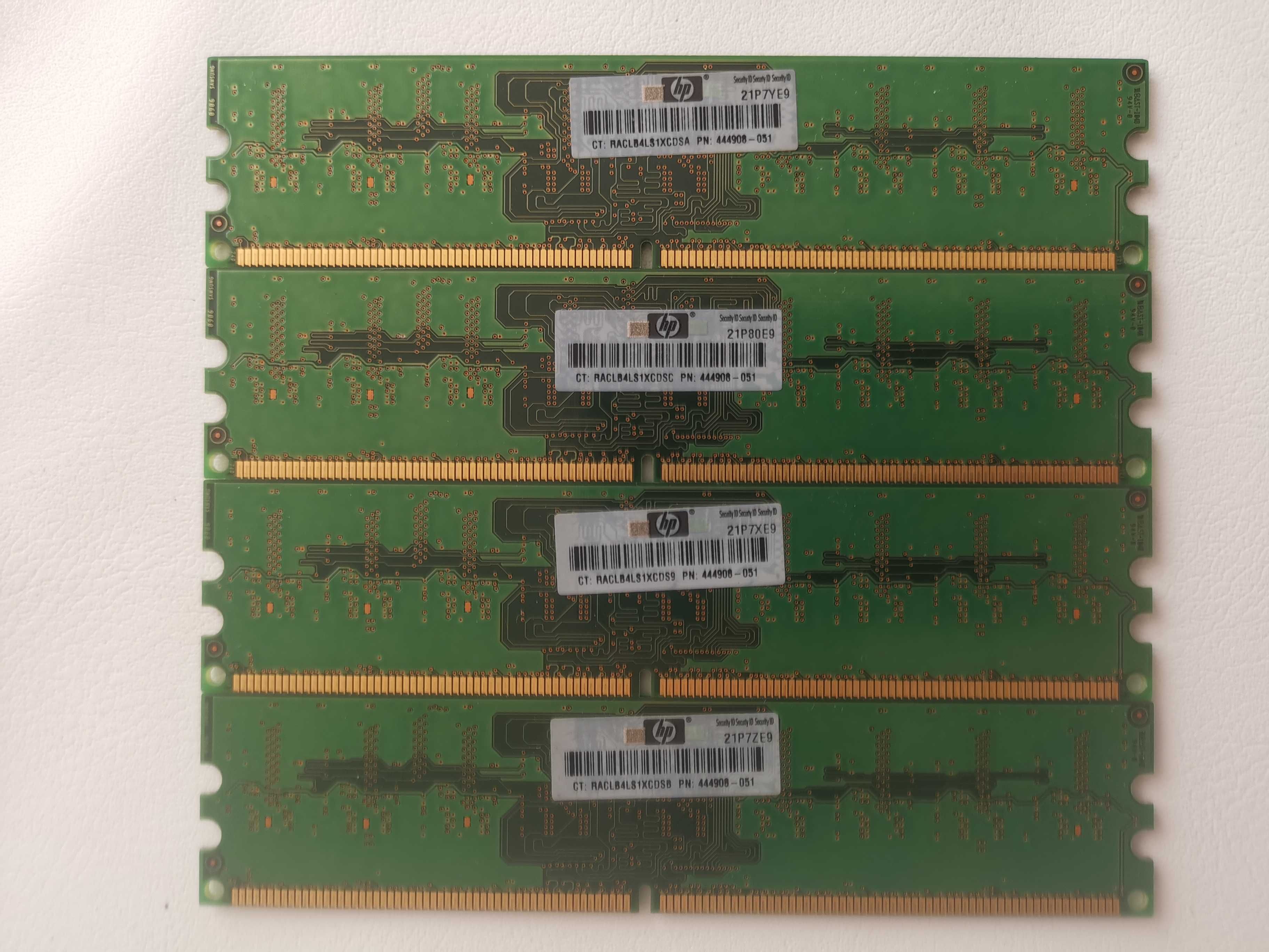 Оригинална HP РАМ Памет DDR2 800MHz Samsung 4 броя комплект x 1GB