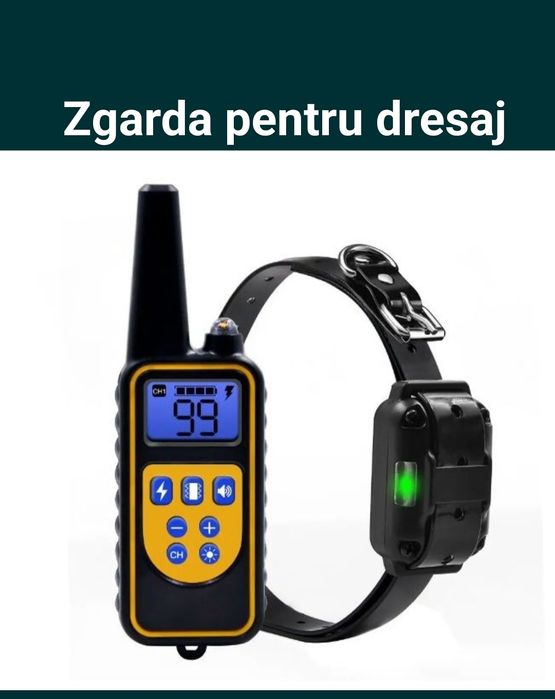 Zgarda Electrica Reincarcabila Pentru Dresaj Caini, Autonomie Mare