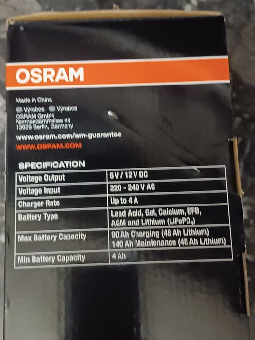 Incarcator baterii auto smart Osram