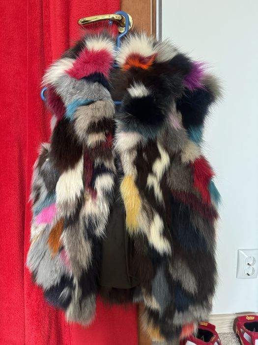 Vesta din blana naturala de vulpe