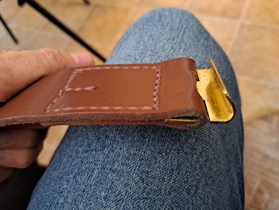 Centura militara + pafta, piele de bovină  originala RS