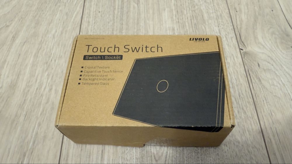 Intrerupator touch Livolo sticla - Dublu, Alb