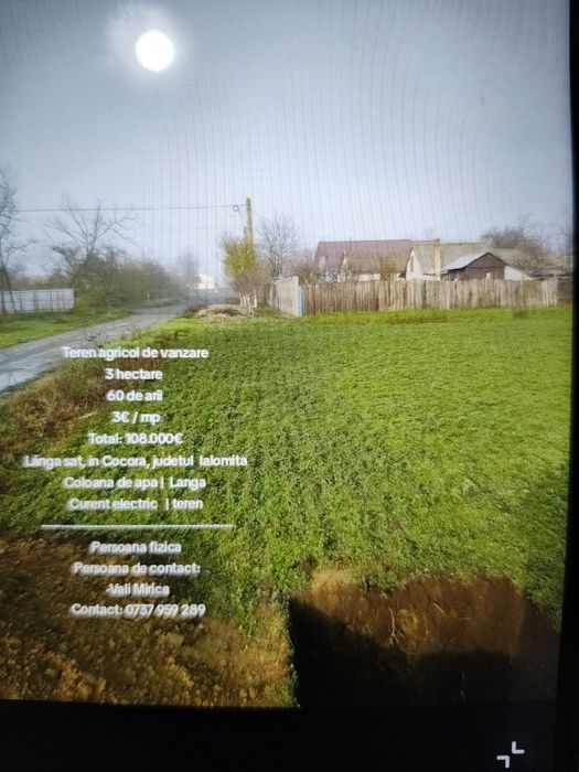 Teren agricol de vanzare