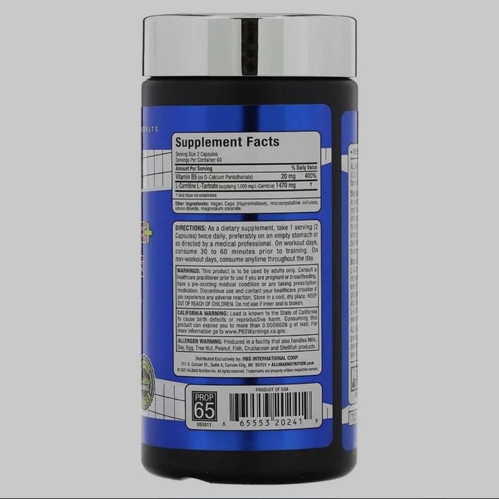 Allmax L-карнитин L-тартрат (LCLT)