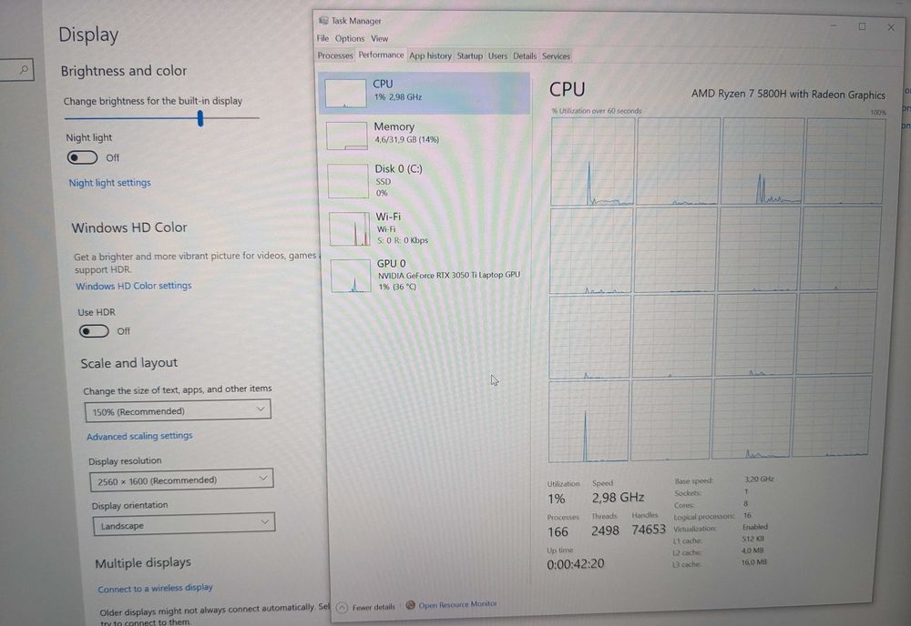 Lenovo Legion 5 Pro - Ryzen 7, 32GB Ram, RTX3050TI