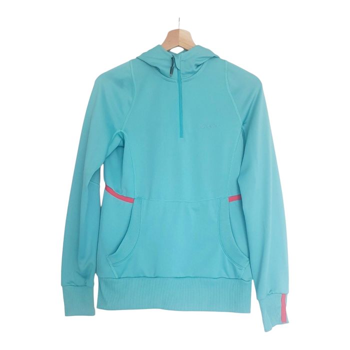 Hanorac sport S ODLO femei, turcuaz, maneca lunga