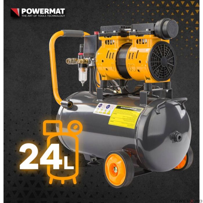 Compresor de aer, capacitate rezervor 24 litri, 1 cilindru, 2.4 CP