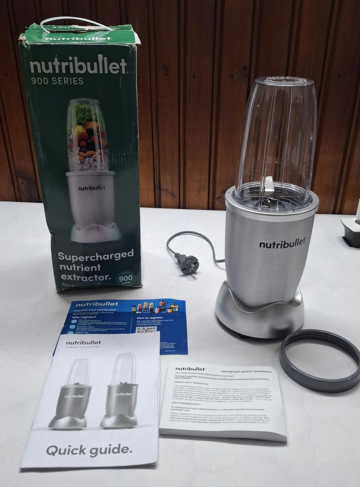 Блендер Nutribullet Pro NB904S, 900 W, 0.7 литра, Сребрист