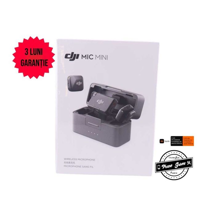 Dji Mic Mini, 2 TX + 1 RX + Charging Case Black | TrueGSM
