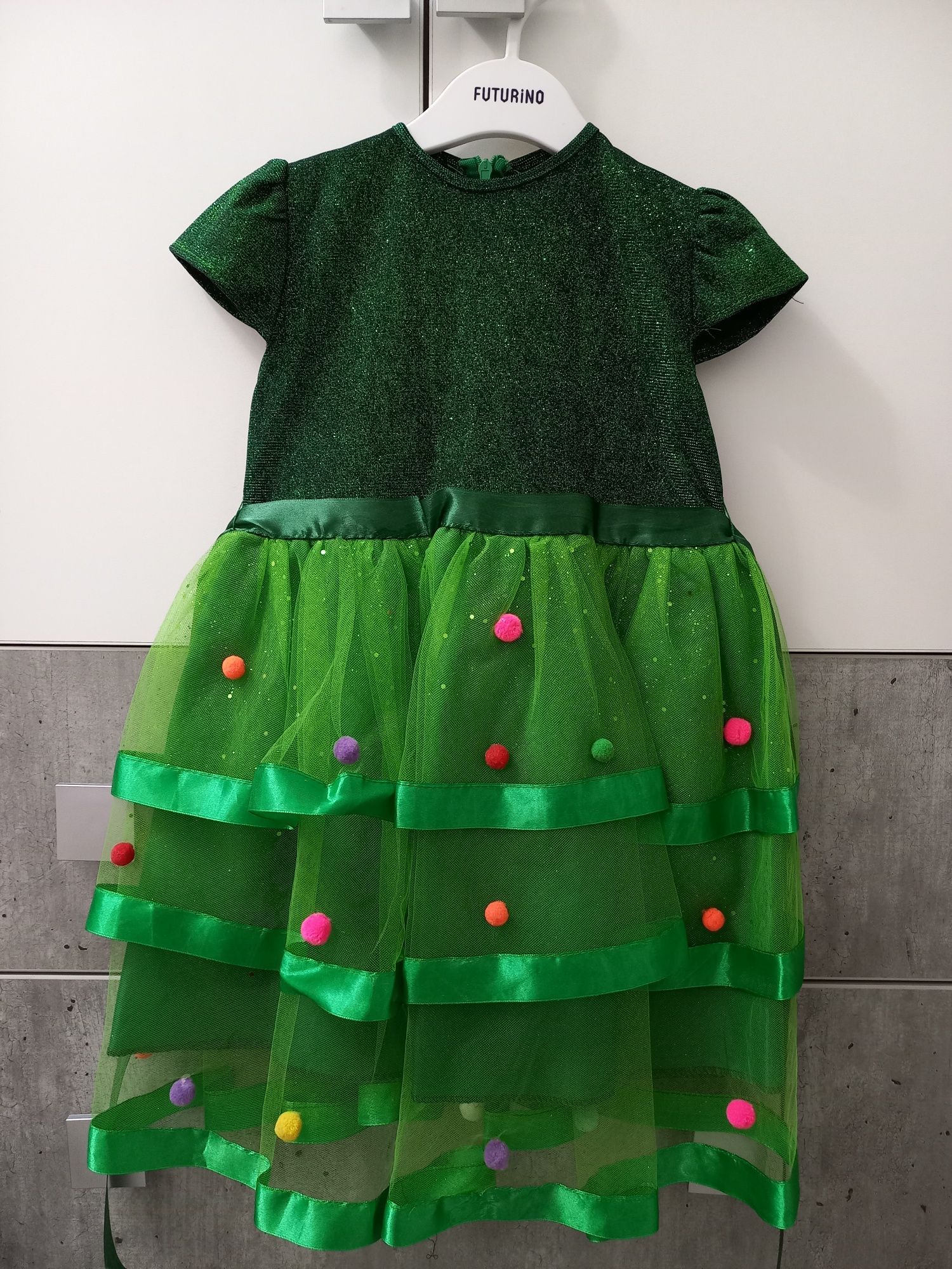 Новогоднее платье Елочка 4-5 лет