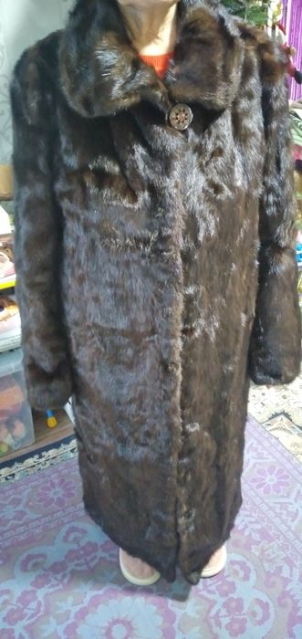 Норковая шуба, коричневая