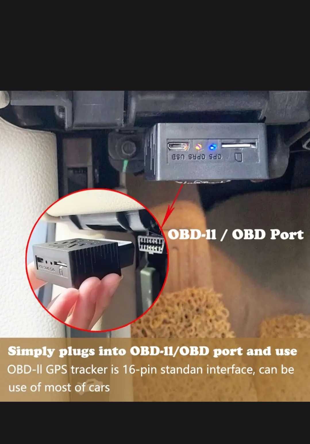 OBD II трекер Gps контроль автомобиля