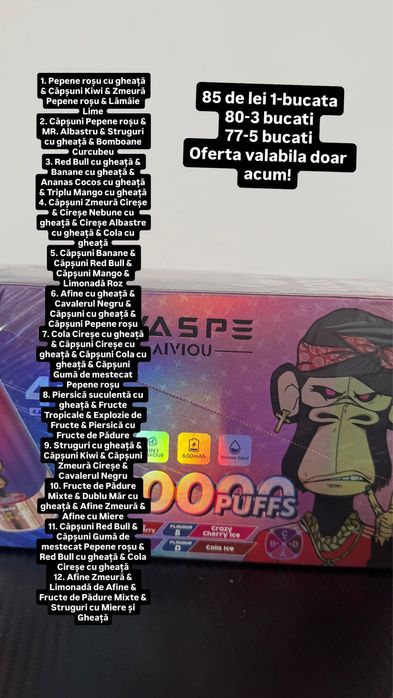 Vape 100,000 puffuri reincarcabil 4 in 1