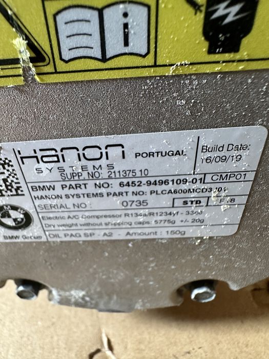 Compresor AC  BMW X1 F48 X2 F39 F45 F46 i8 F60 !