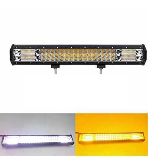 Led Bar 288 W , 52 cm, 2 Faze Cu Giro GIROFAR GALBEN 12/24 V Blitz