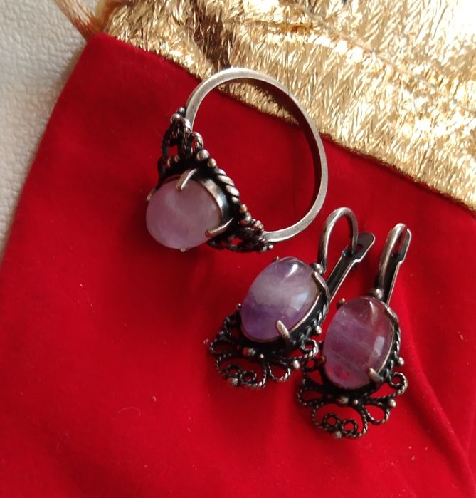 Продам комплект с аметистом