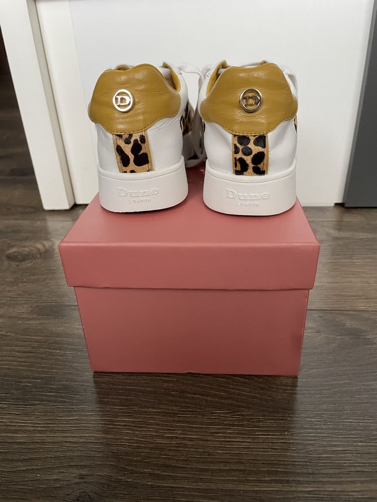 Sneakers/Tenisi dama, din piele, 36, uk 3,(22,5 cm), albi, Dune London