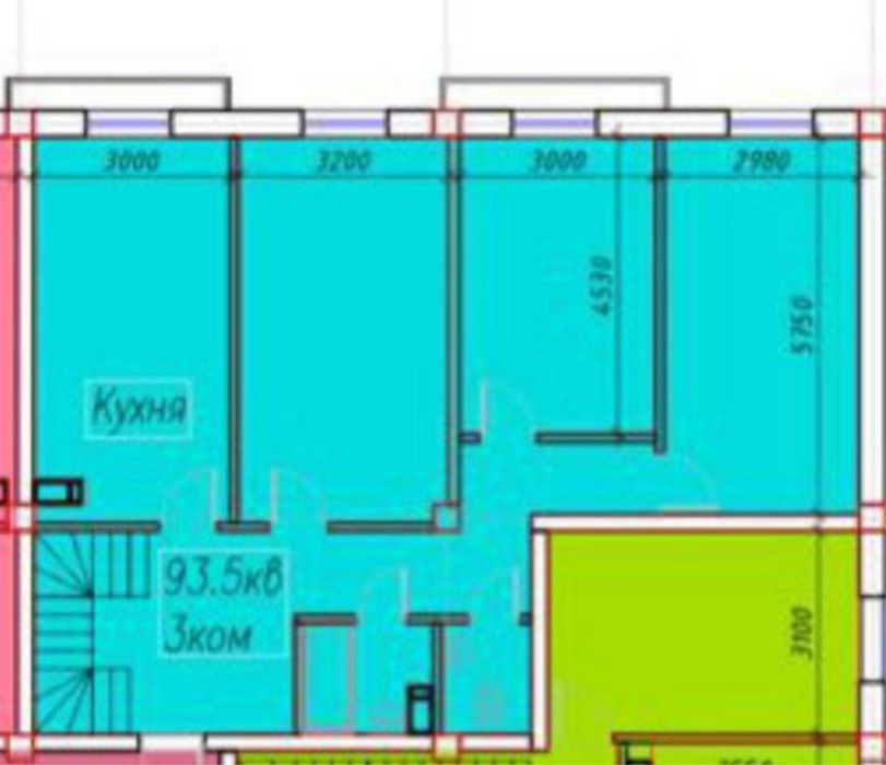 Новостройка Буз-2 Пойтах Автосалон 3/2/5 92 м2 коробка