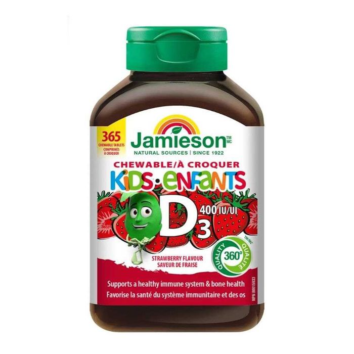 Детский Витамин D3 365 конфет Jamieson Kids Chewable Vitamin Канада