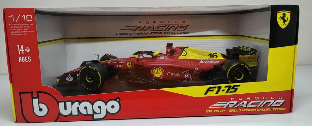 Machetă Ferrari F1-75 Leclerc 1/18 Bburago