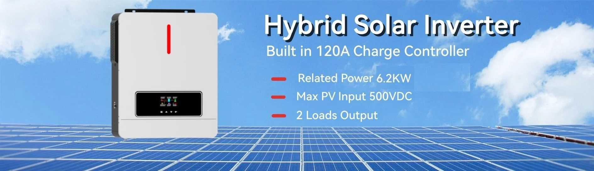 Invertor hibrid solar fotovoltaic-Off/On grid 6,2Kw-48v-wifi-Easun-Pow