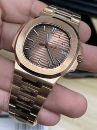 Ceasuri barbati Patek Nautilus rose gold /cafeniu