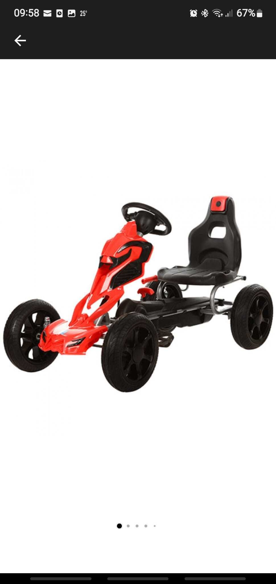 Kart cu pedale, structura metalica, scaun ergonomic ajustabil