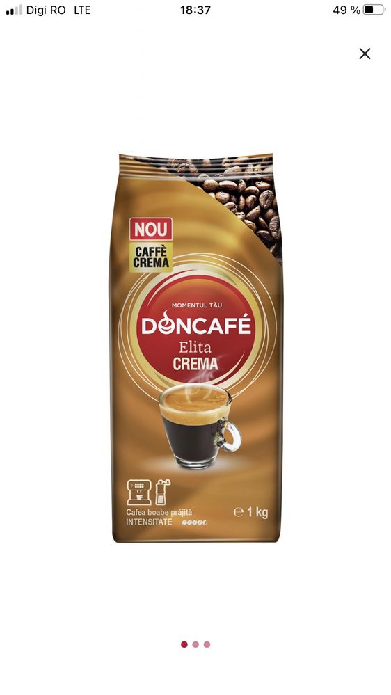 Cafea Boabe Doncafe Elita Crema 1kg (transport gratuit)