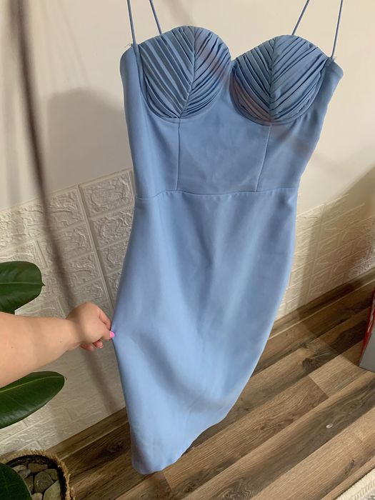 Rochie creion albastru marin