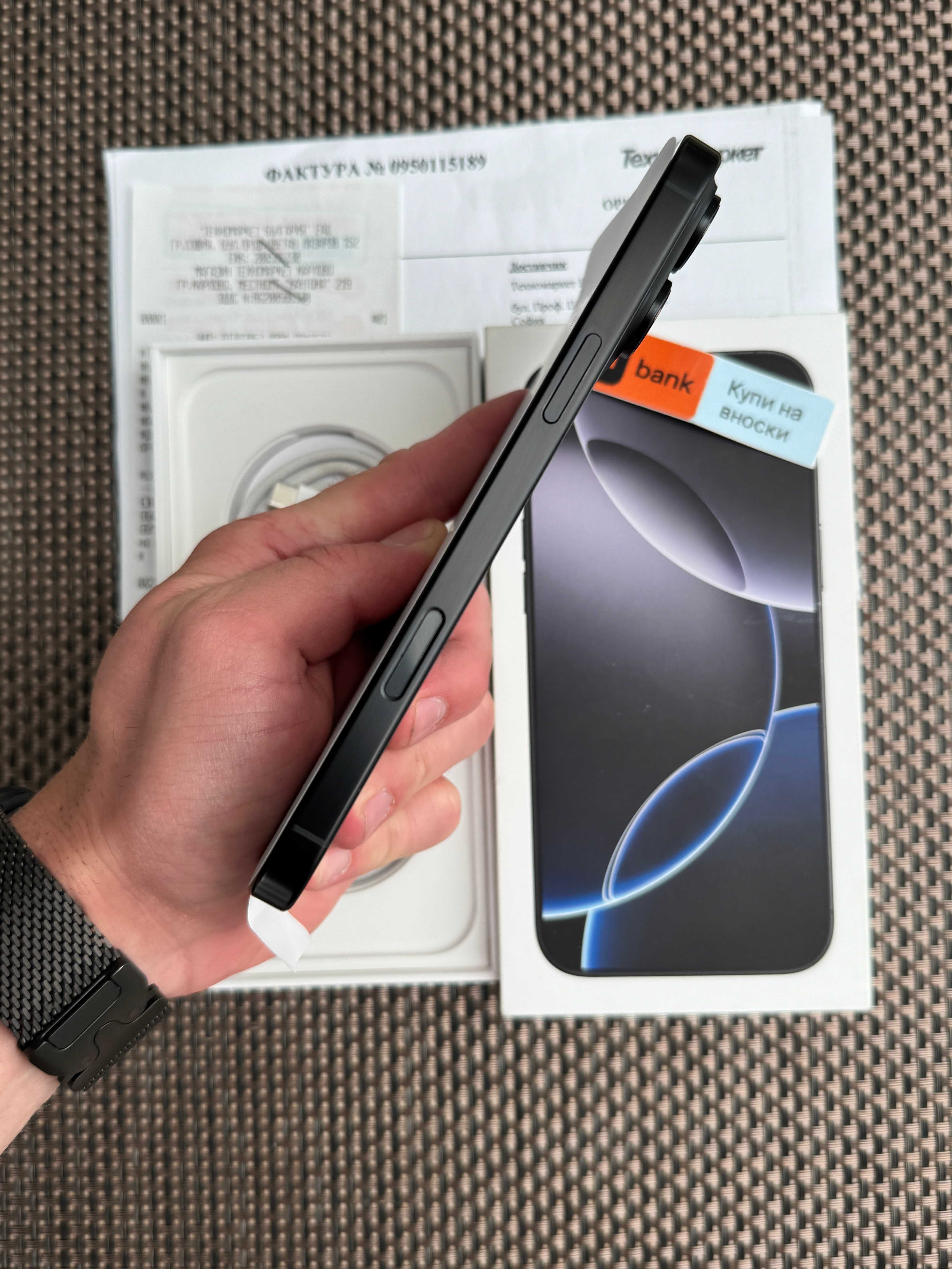 НОВ 24м ГАРАН. iPhone 16 Pro MAX Лизинг от 81лв/м Black Titanium 256GB