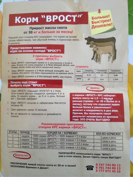 Пивная дробина ( сухая ) Корм для КРС