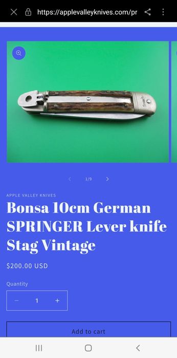 Briceag vechi de colecție Solingen Bonsa