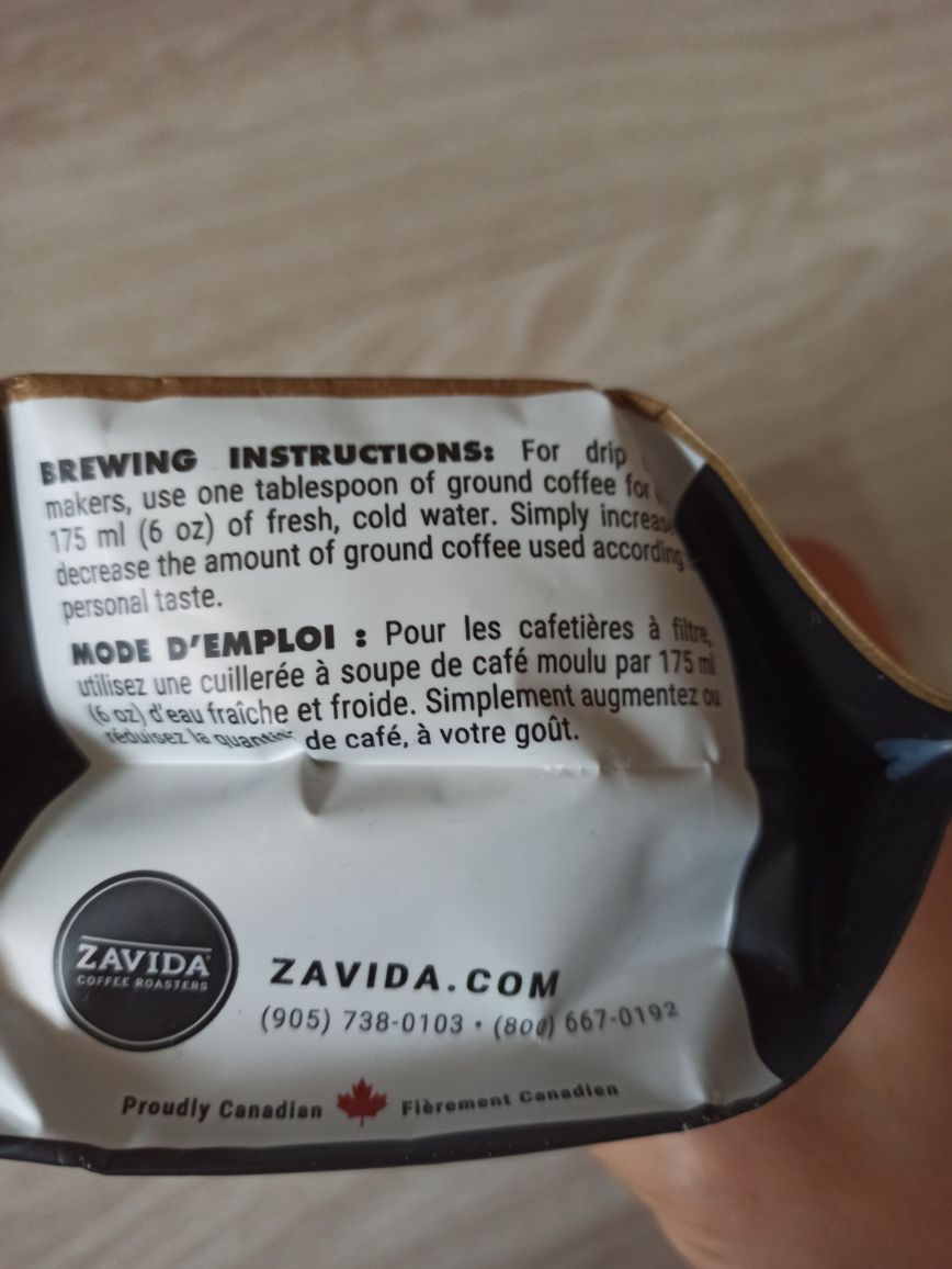 Cafea Zavida sigilata Canadian Maple