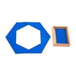 Material Montessori - Triunghiuri constructive albastre