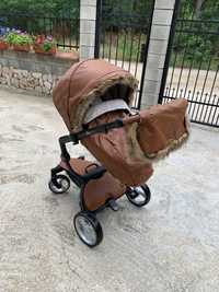 Бебешка количка Mima xari camel+ подарък столче за кола