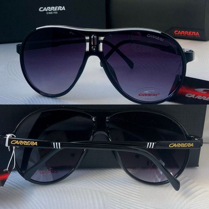 Мъжки слънчеви очила маска carrera 3 цвята черни бели