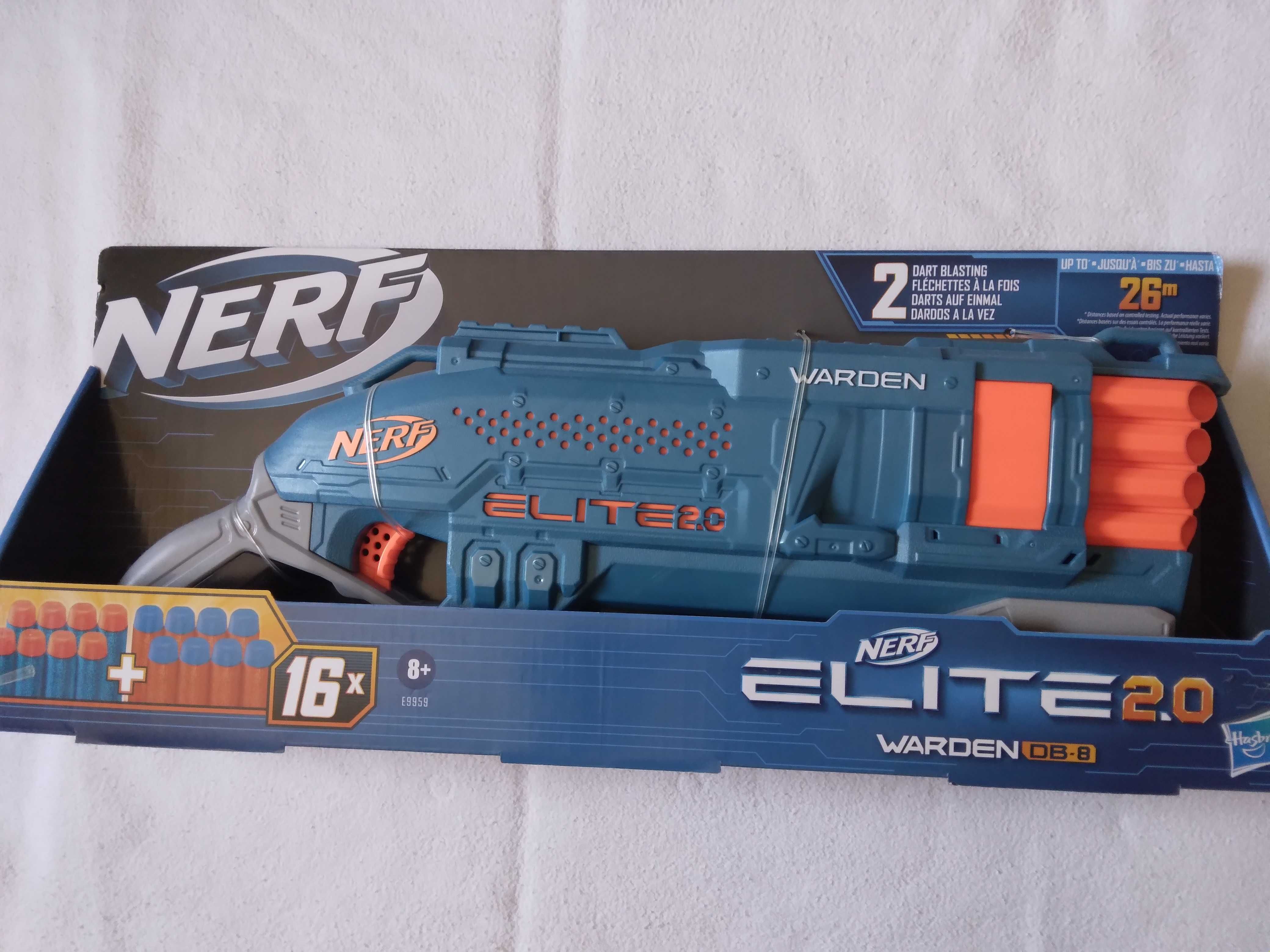 Arma jucarie Nerf Elite Warden DB-8 cu 16 gloante, noua