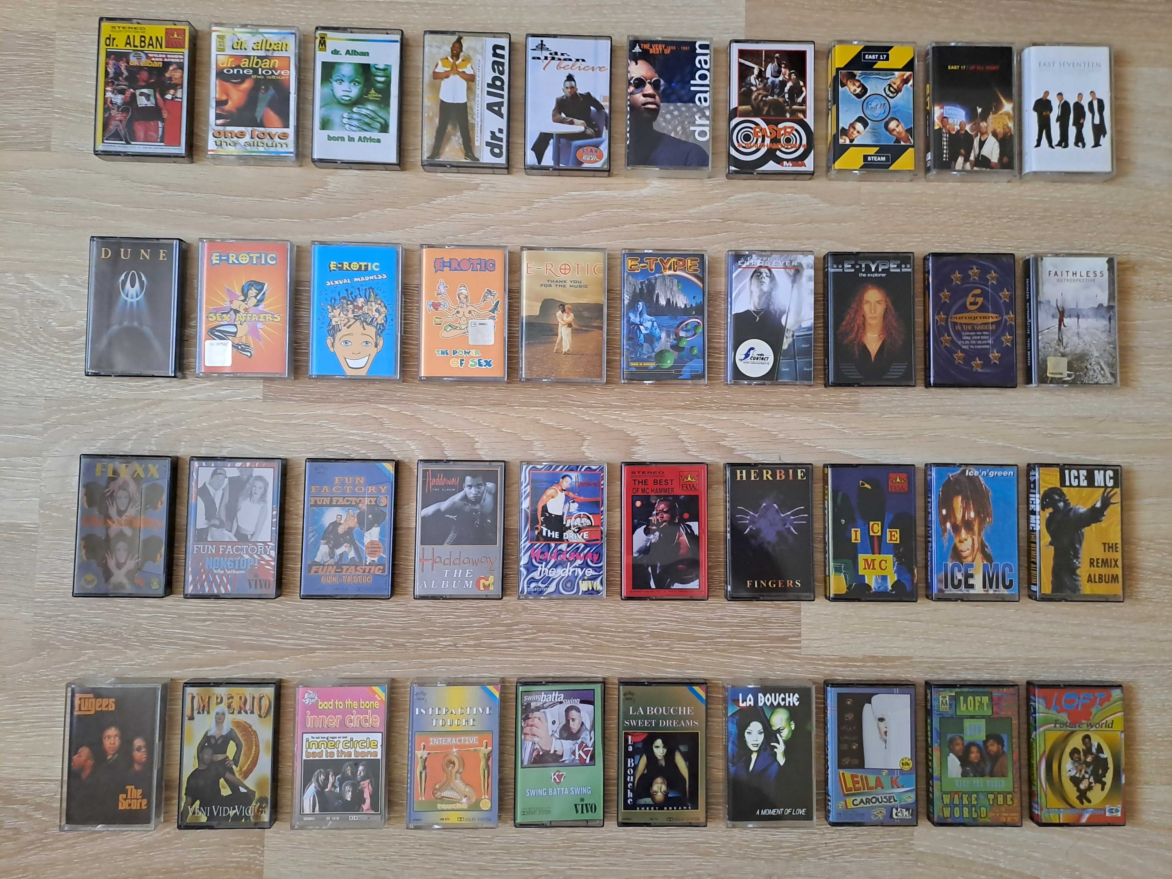 Colectie casete audio originale - muzica Eurodance -anii '90- RARITATI