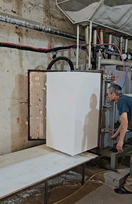 Пенопласт разной толщины и блоками и листами, линия производства,