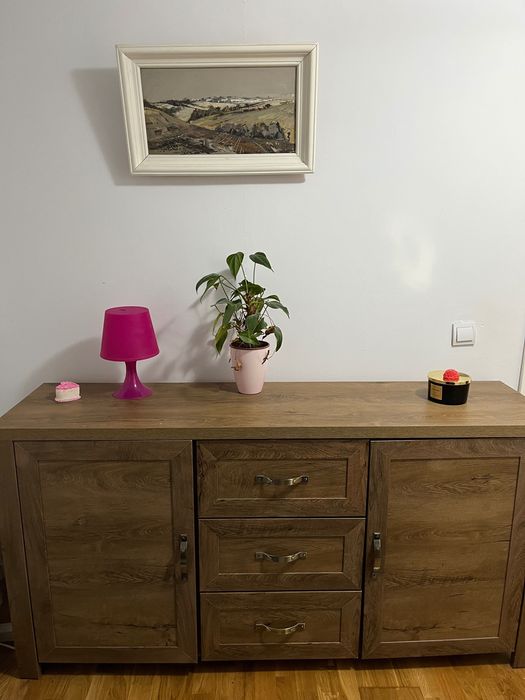 Bufet 2 uși 3 sertare stejar sălbatic